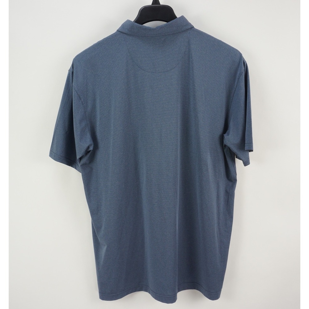 Swannies Performance Golf Polo Shirt Men's XL Short Sleeve Blue Micro-Stripe - Picture 2 of 7